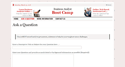 Desktop Screenshot of businessanalystbootcamp.com