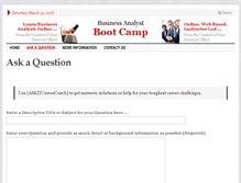 Tablet Screenshot of businessanalystbootcamp.com